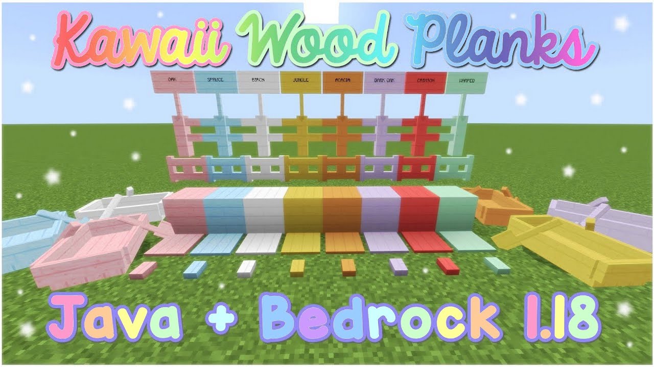 Kawaii Wood Minecraft Texture Pack Showcase + Download