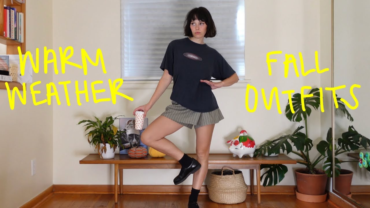 outfits for when it’s still hot but u want fall vibes