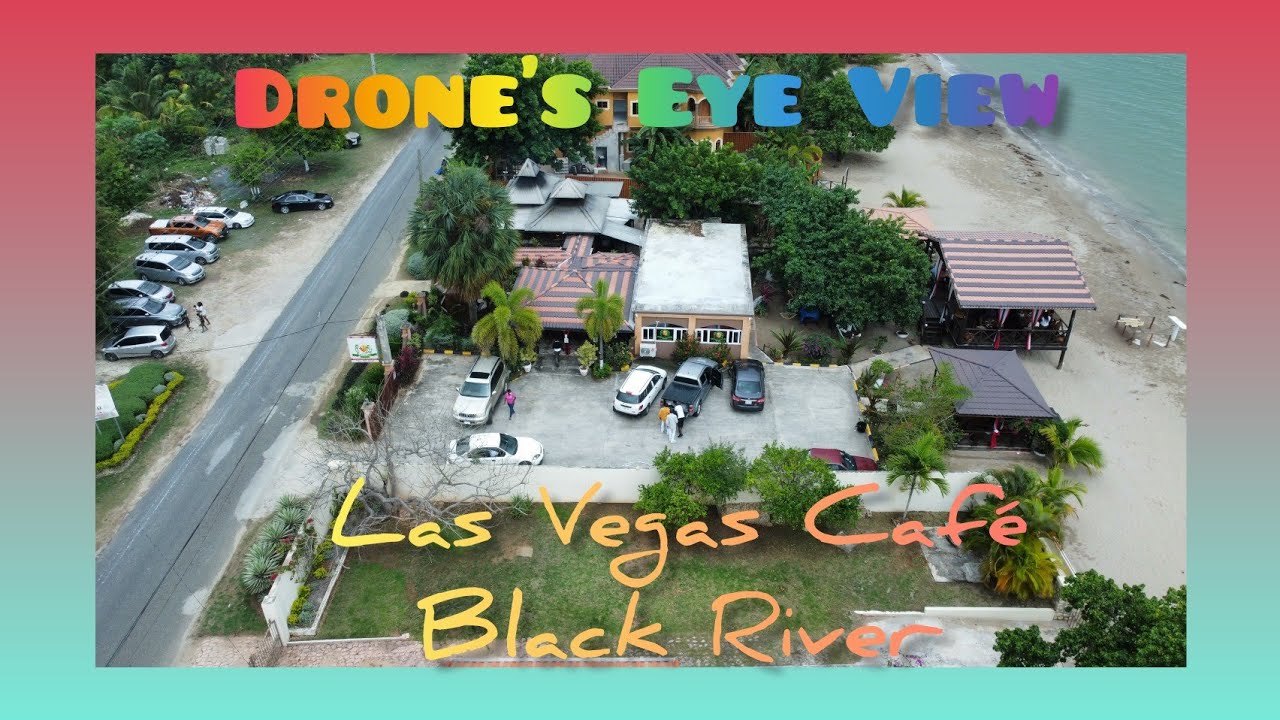 Las Vegas Café: Black River, St. Elizabeth, Jamaica | You Need to Visit Here! | Drone's Eye View