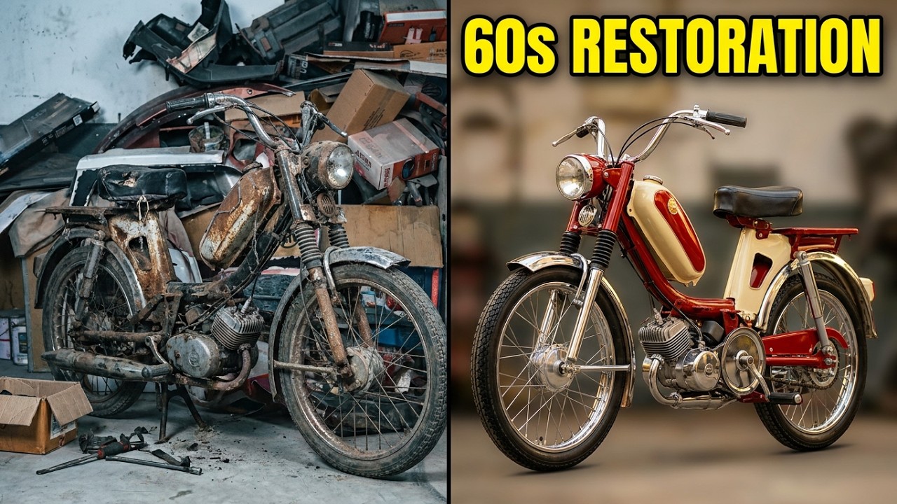 Full Restoration Old Moped 1960s | Restored Abandoned Old Moped