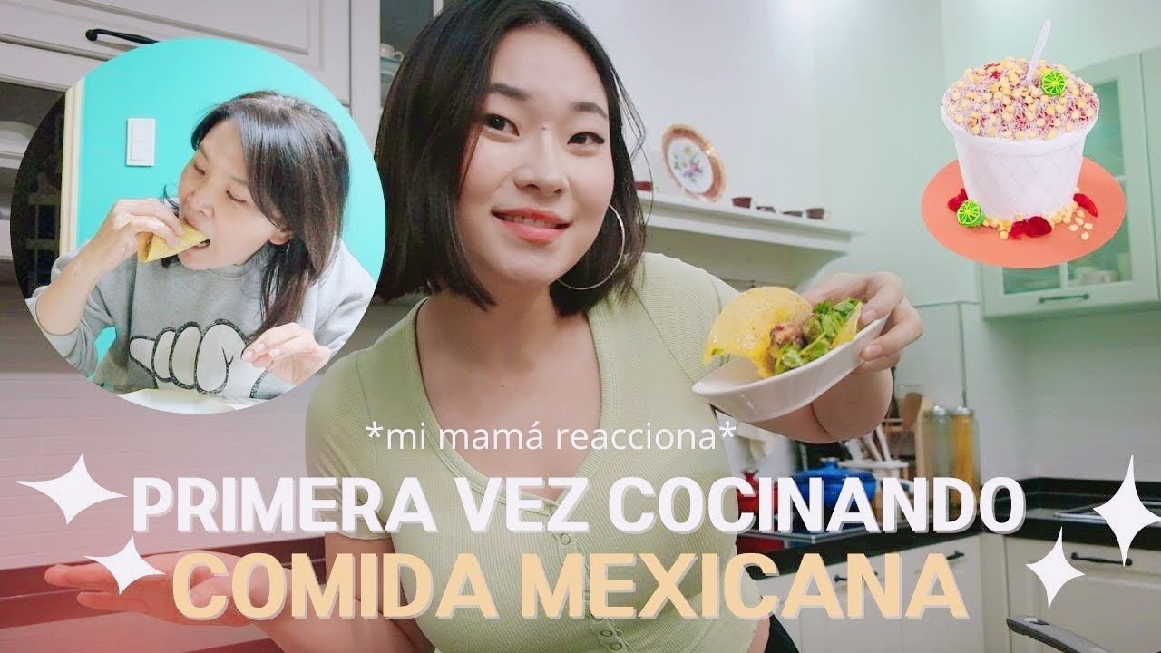 MI MAMÁ COREANA REACCIONA A MI COMIDA MEXICANA (COCINO COMIDA MEXICANA EN COREA *SOLA*)