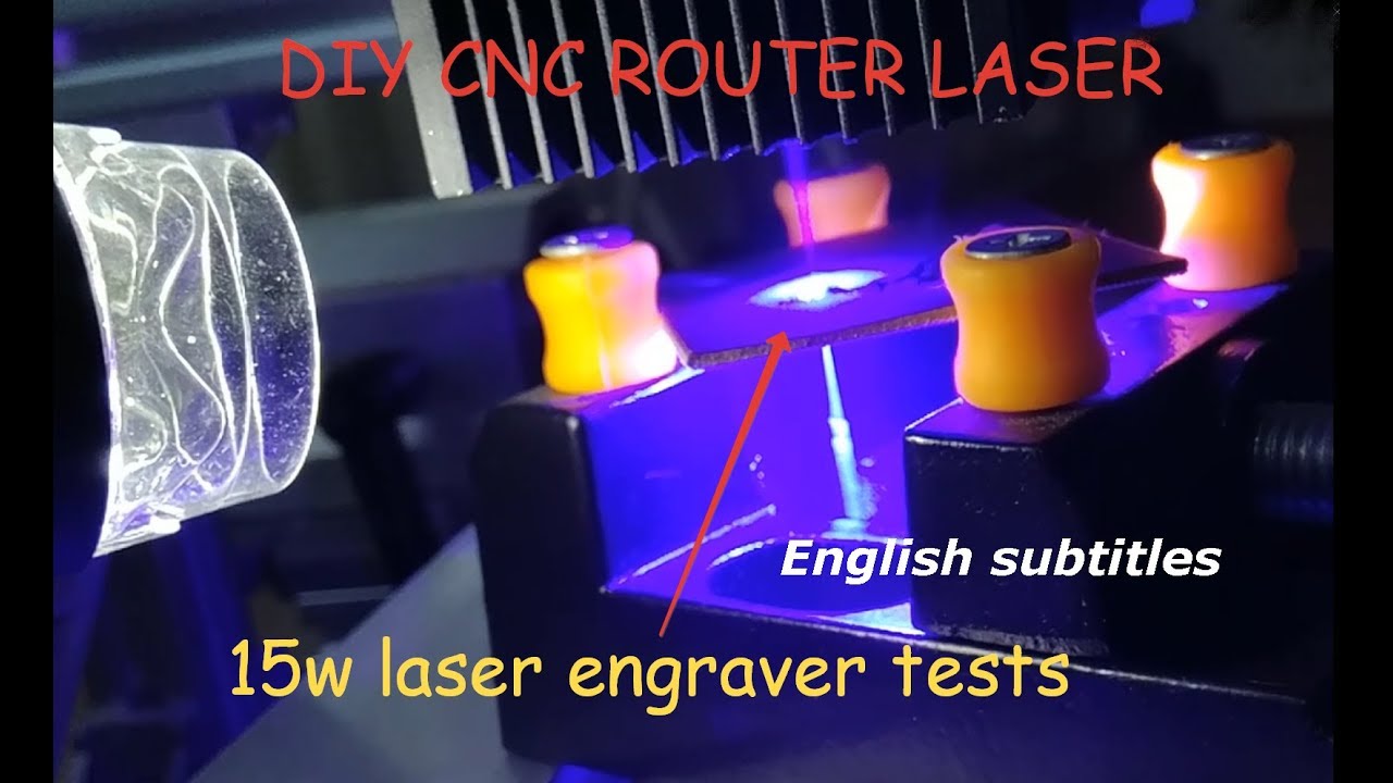 15W Lazer Testi Arduino  ( 3 Axis Mini DIY CNC Router 15w laser cutting & engraver tests)