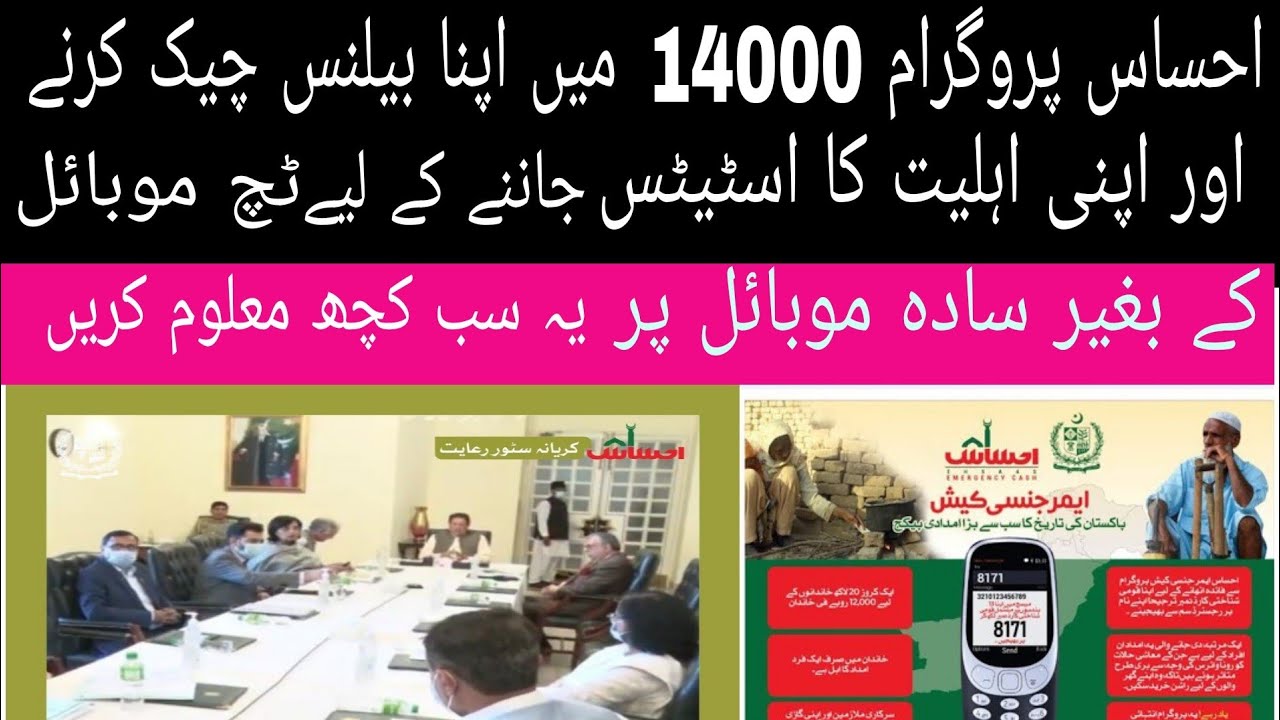 How to check balance ehsaas program 14000