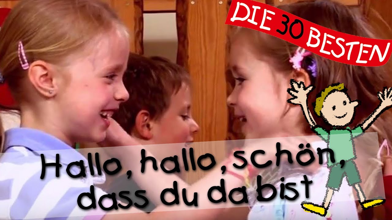 👩🏼 Hallo, hallo schön, dass du da bist - Singen, Tanzen und Bewegen || Kinderlieder