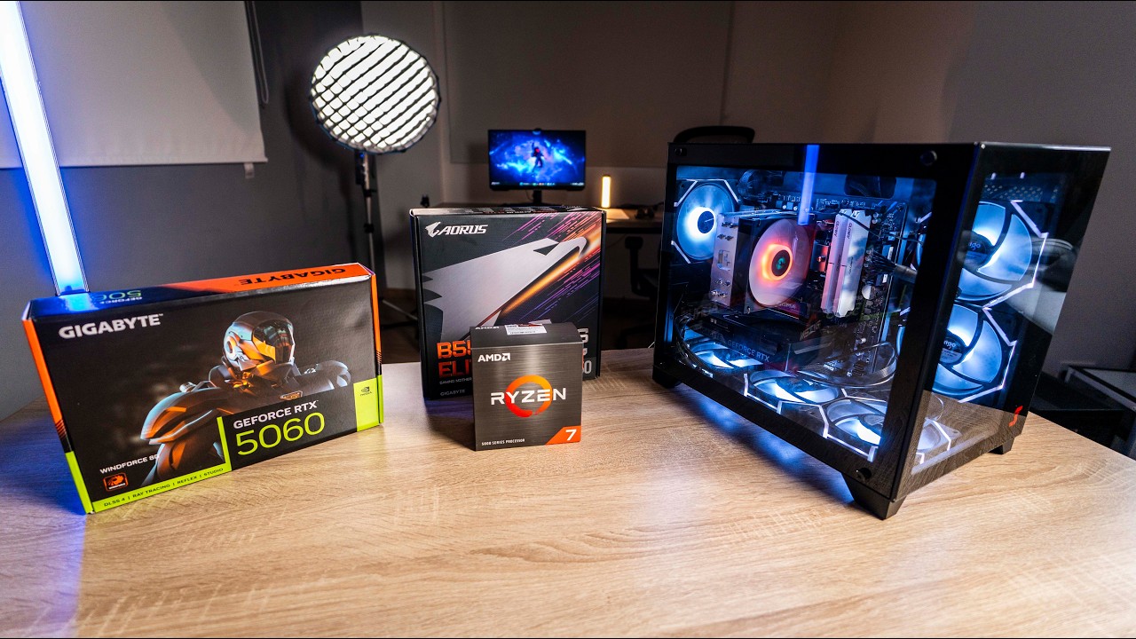 (POV) Montando PC Gamer de 5000 Reais com RTX 5060 e Ryzen 7 5700x