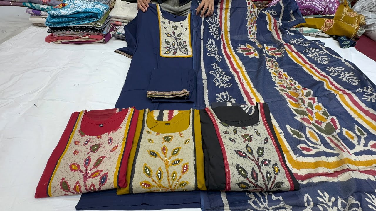 Exclusive Boutique style Pure Jaipur cotton Kurti sets Chickpet wholesale Kurtis singles available