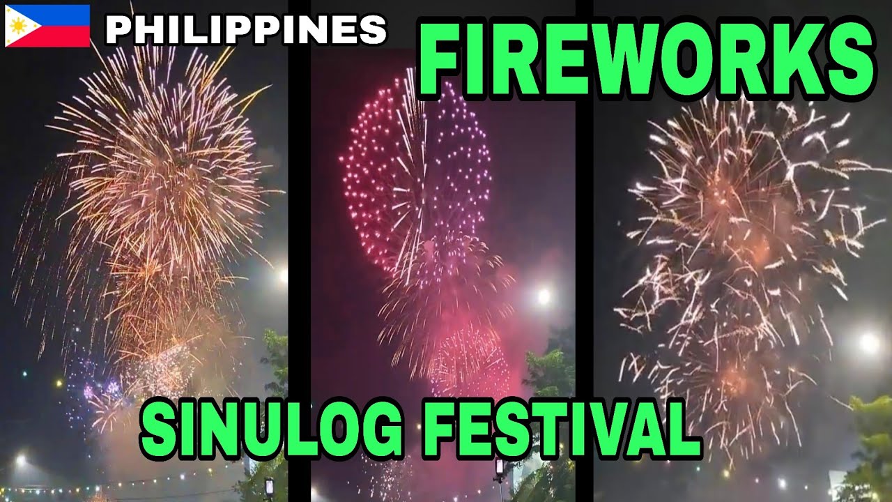 Fireworks Sinulog festival Cebu city fiesta