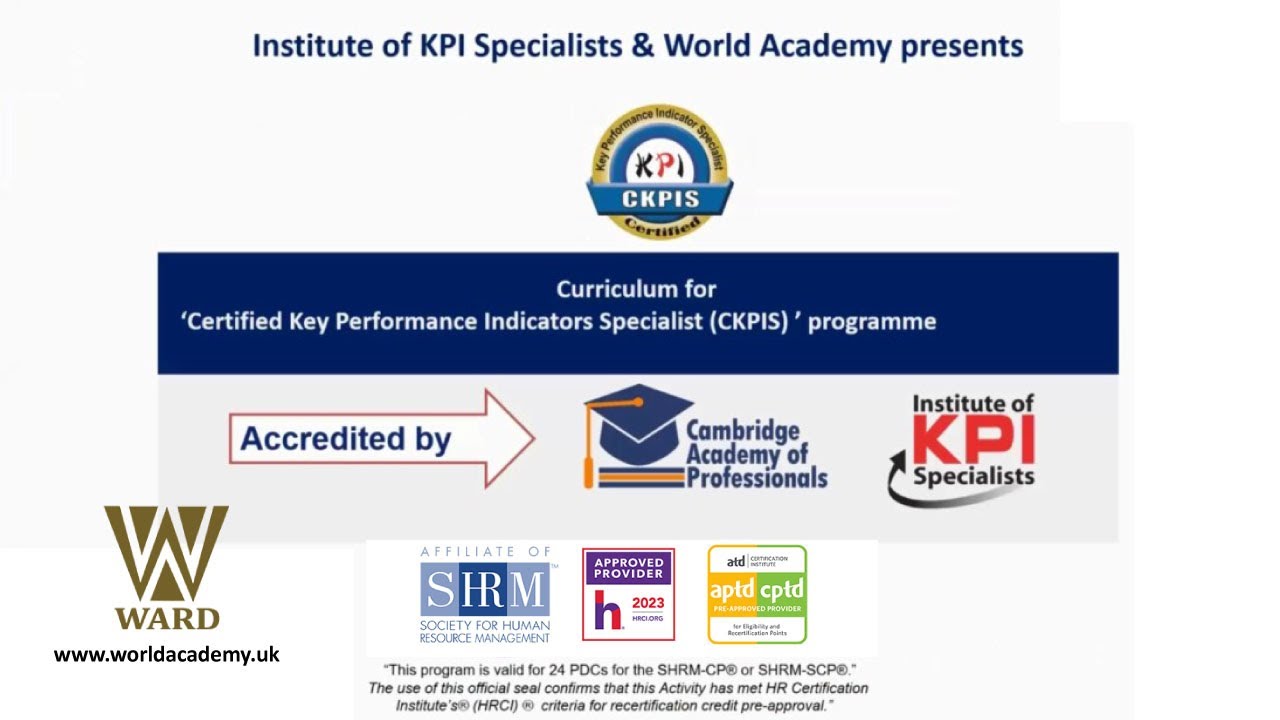 Certified Key Performance Indicator Specialist [CKPIS]