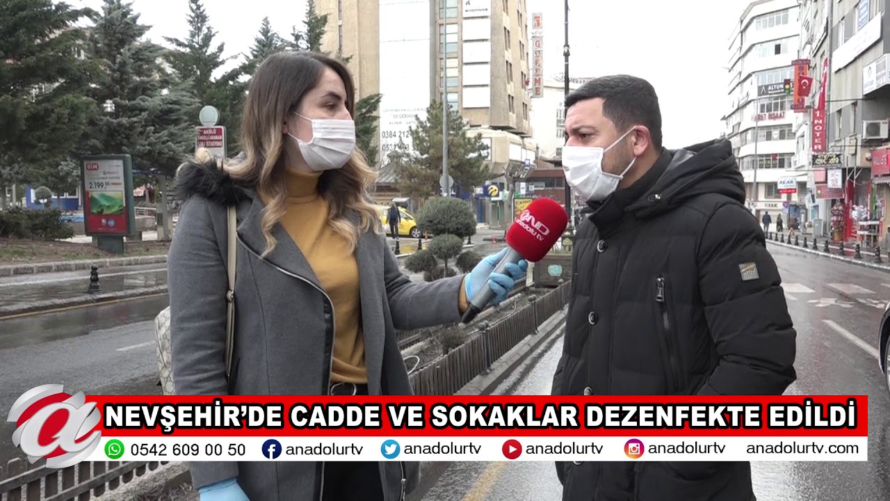 NEVŞEHİR'DE CADDE VE SOKAKLAR DEZENFEKTE EDİLDİ