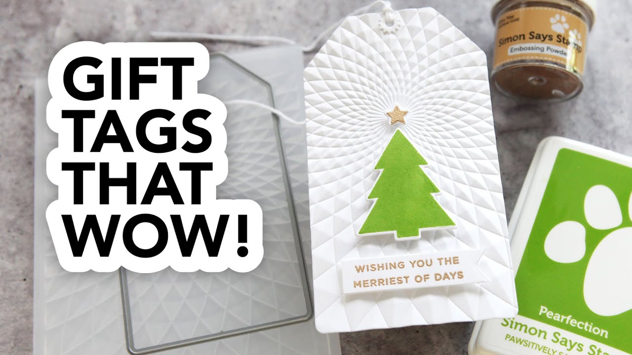 Simple Gift Tags with Awesome Texture! So easy to do but what a wow factor!