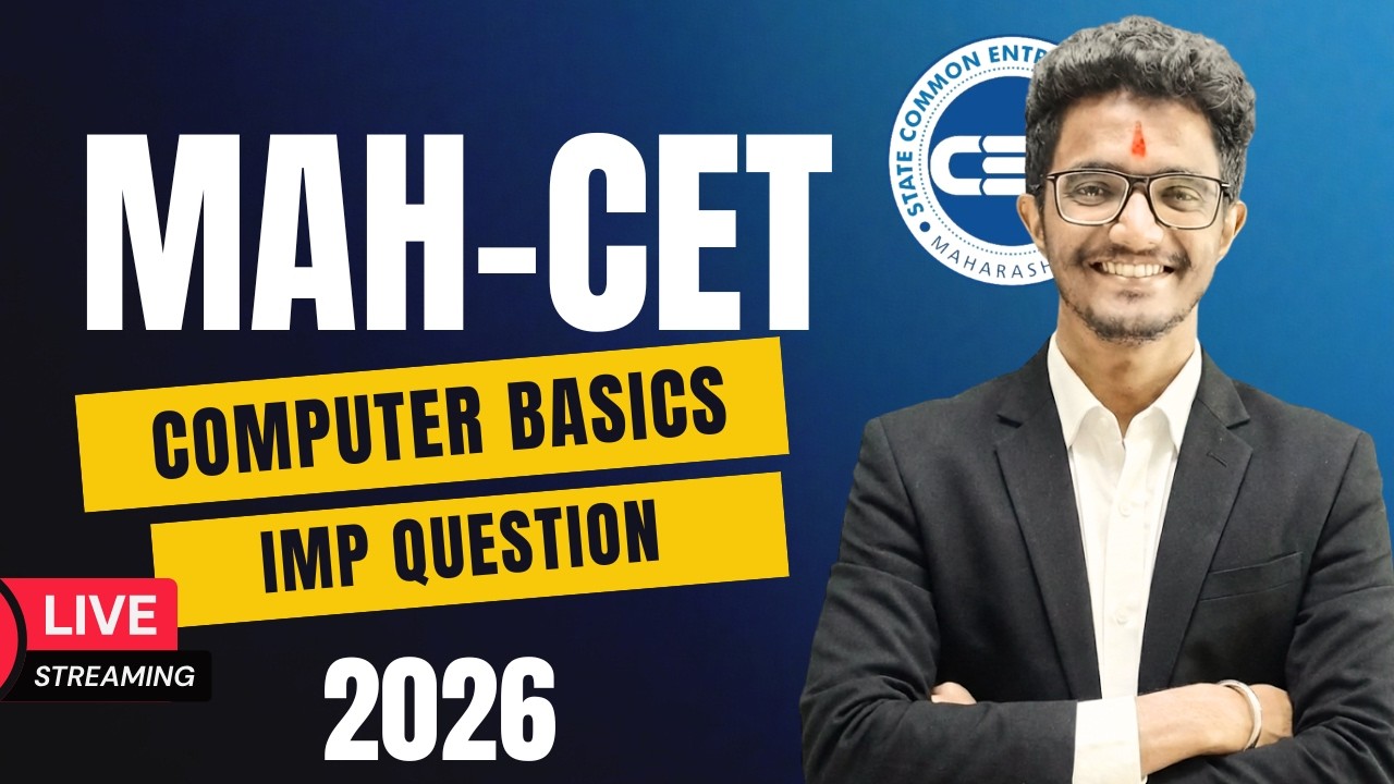 MAH-CET 2026 | COMPUTER BASICS | IMP QUESTION PART 04 | BBA | LAW  | BBM | HOTEL MANAGEMENT BMS BCA
