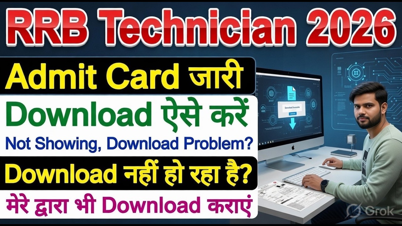 RRB Technician Grade 3 Admit Card 2026 Download Kaise Kare | RRB Technician Admit Card 2026 Download