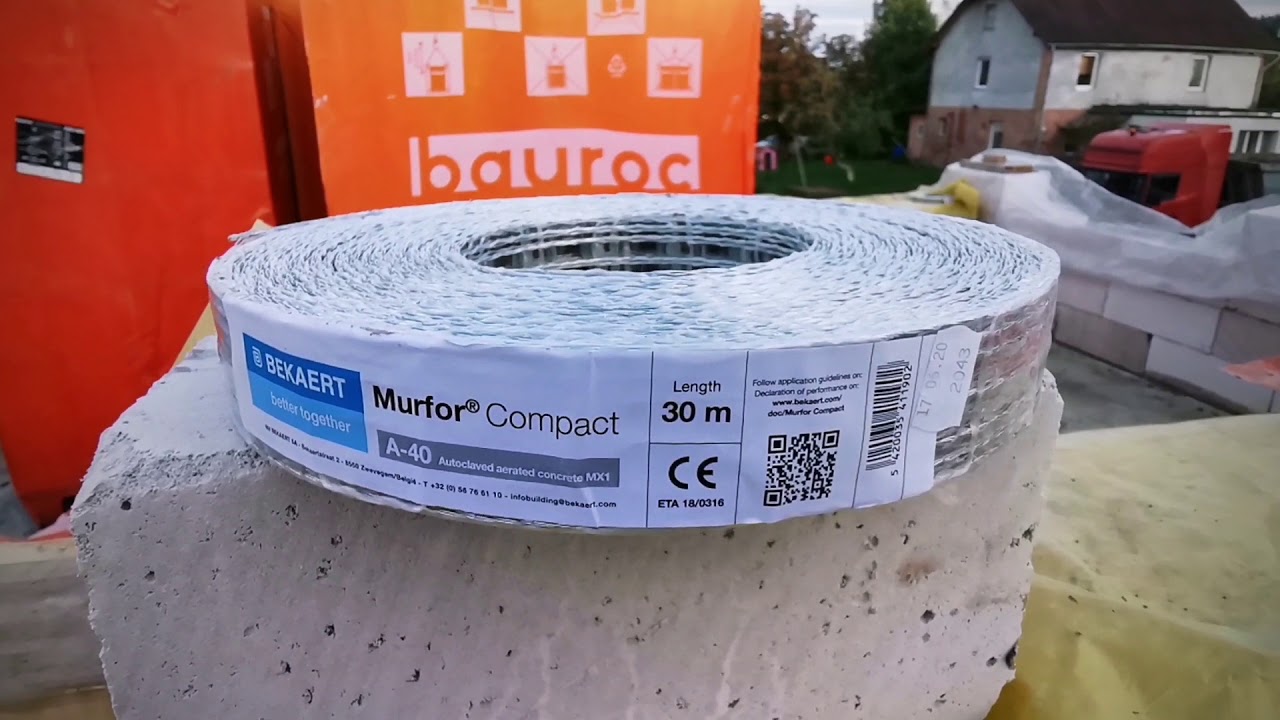 Газобетоном в зимнее время.Зимний клей и  армирование с Murfor Compact.