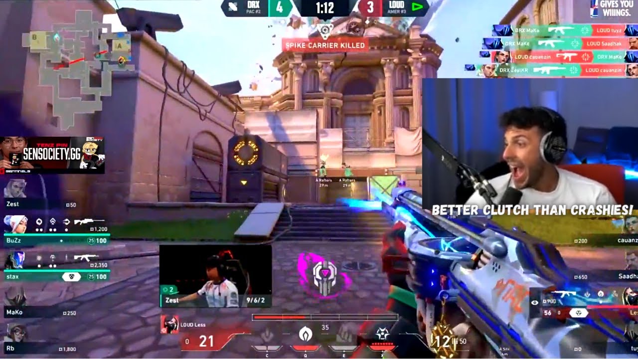 Tarik Reacts To Loud Less CRAZY 1v4 Spray Transfer Clutch Vs Drx