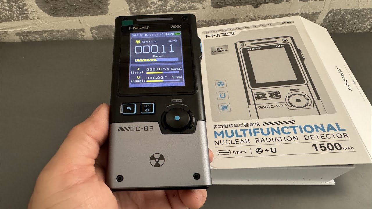 FNIRSI GC-03 багатофункціональний детектор радіації, магнітного та електромагнітного поля