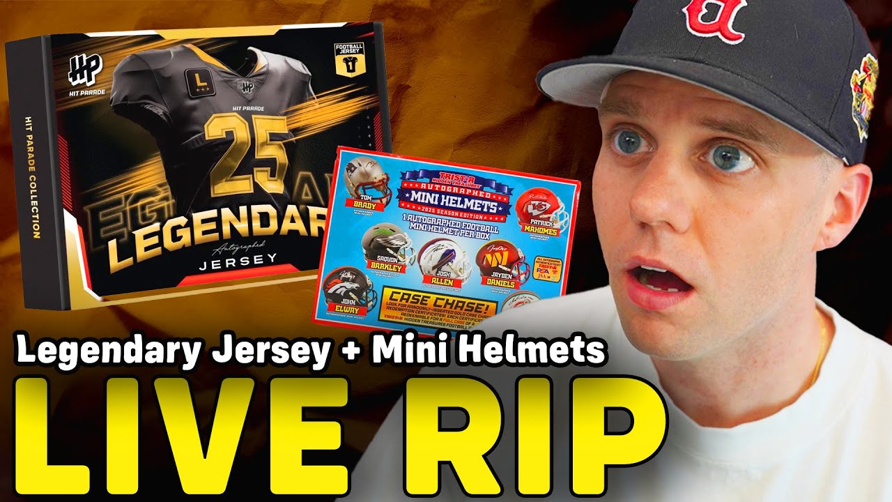 LIVE RIP: SIGNED MINI HELMETS, AUTHENTIC NFL JERSEY'S & BASKETBALL SHOES!