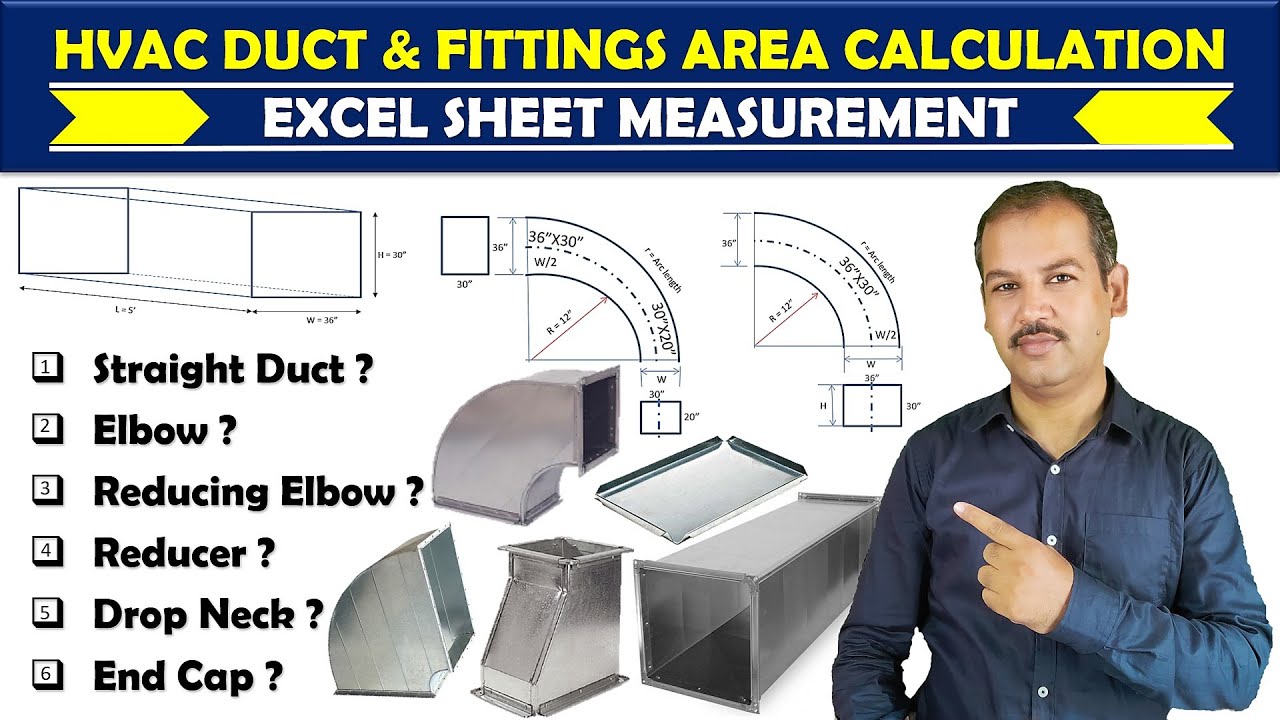 Duct Area Calculations of Rectangular Ducts & Fittings Part 1 in Urdu