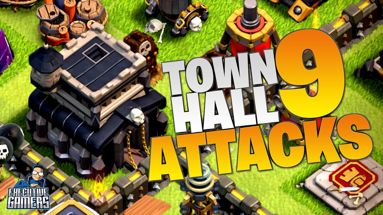 TOP 4 ATTACKS on Townhall 9 - Clash of Clans [Tagalog/English]