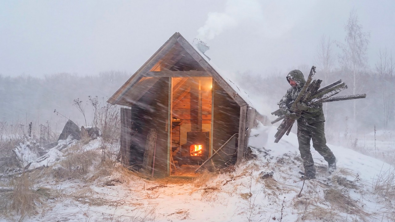 Restoring an Underground Cabin in the Wilderness | Start to Finish