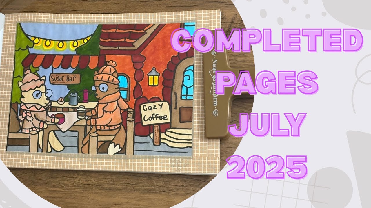 Completed coloring pages of July 2025