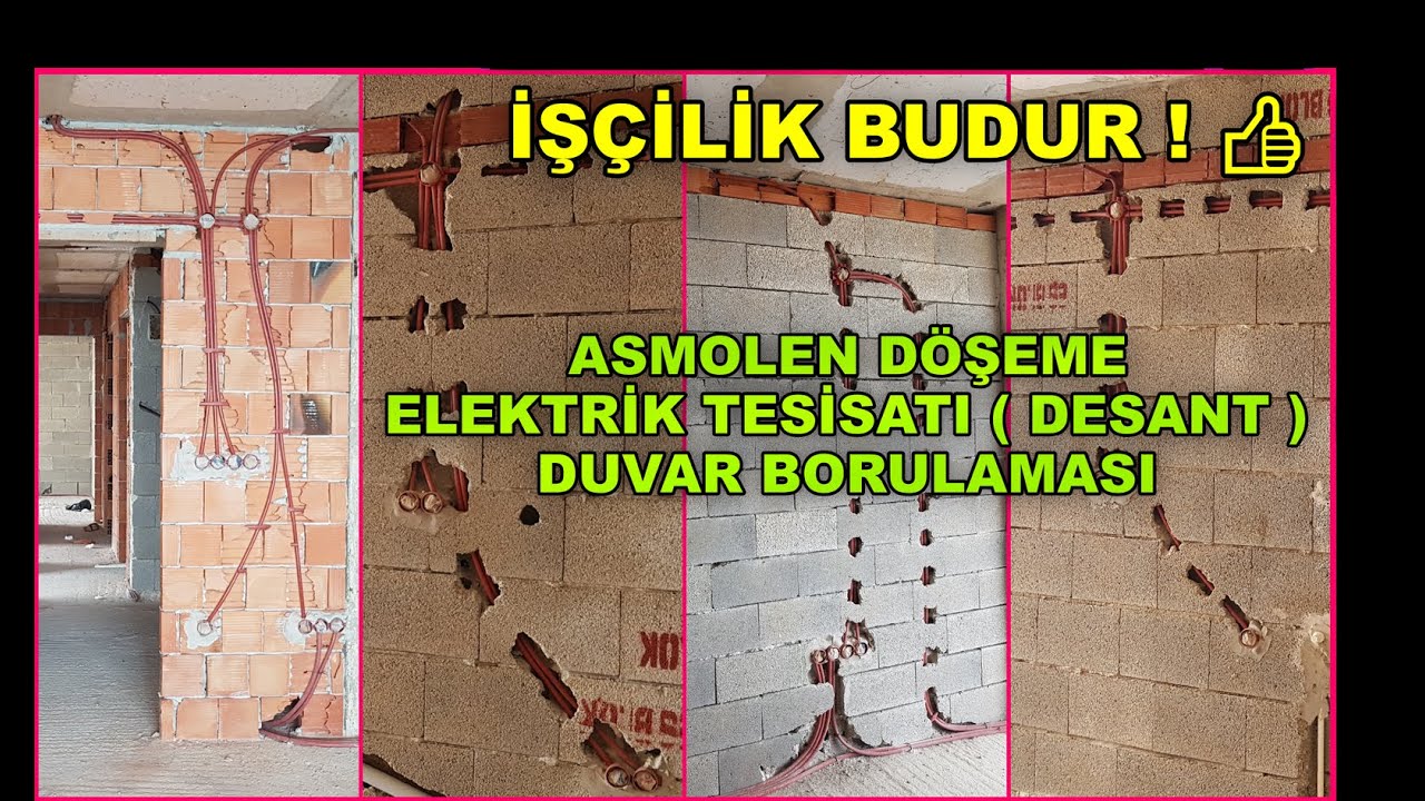 ON NUMARA İŞ ! / #ELEKTRİK #TESİSATI #DUVAR #BORULAMASI (#DESANT ) / YAPTIN MI BÖYLE YAPACAKSIN !