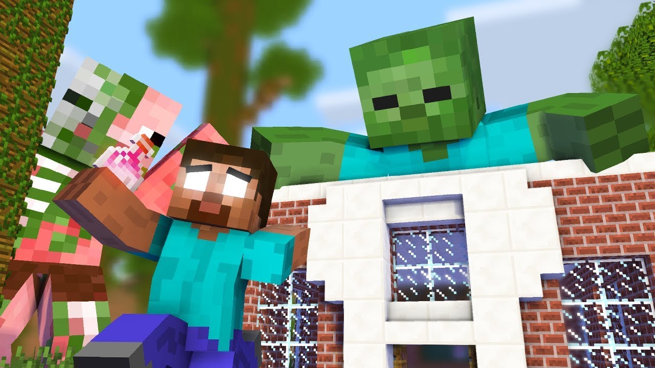 Monster School : GIANT ZOMBIE APOCALYPSE CHALLENGE - Minecraft Animation