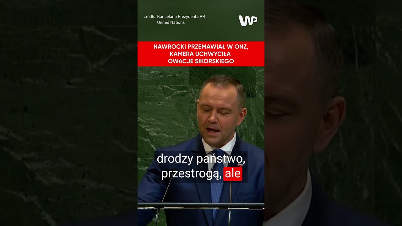 Owacje Sikorskiego po słowach Nawrockiego na radzie ONZ