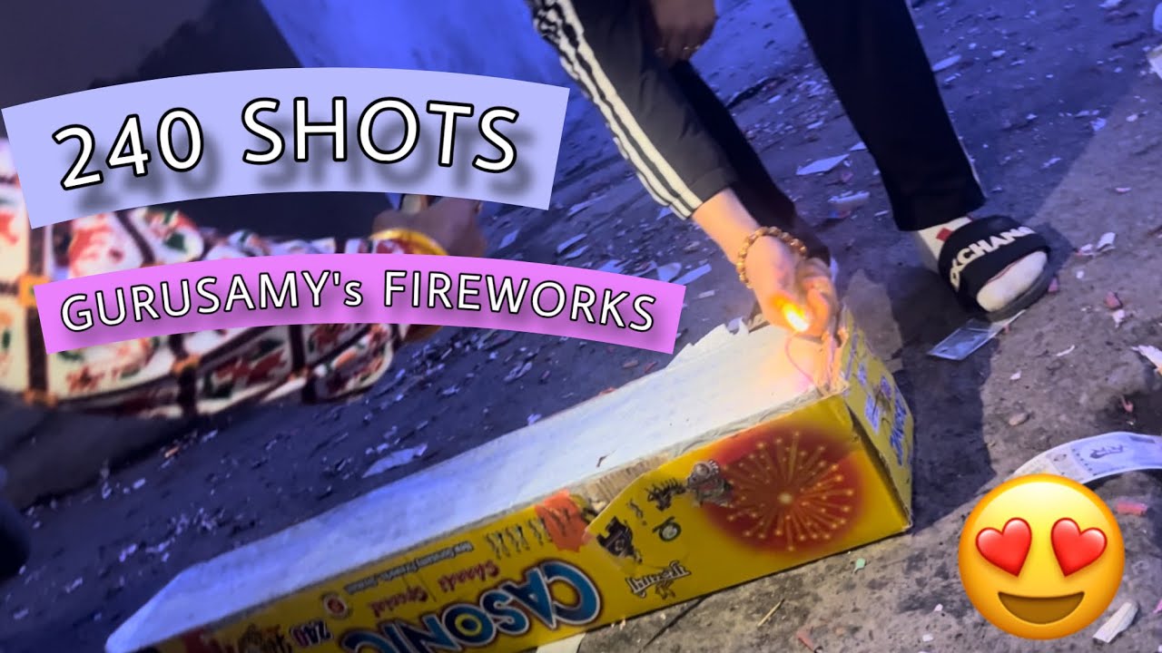 😍 240 SHOTS GURUSAMY's 😍 #skyshottesting NAGPAL & SONS #cheapestcrackers #crackers 500 1000 shots