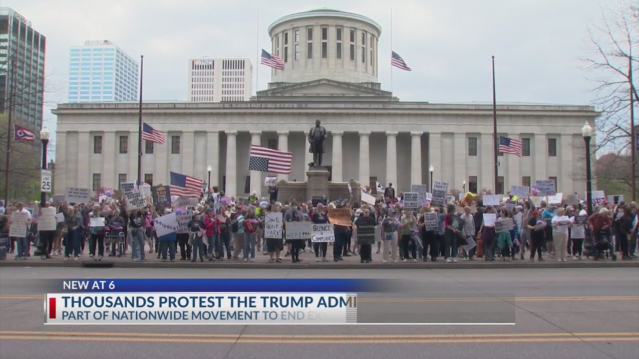 Thousands protest the Trump administration
