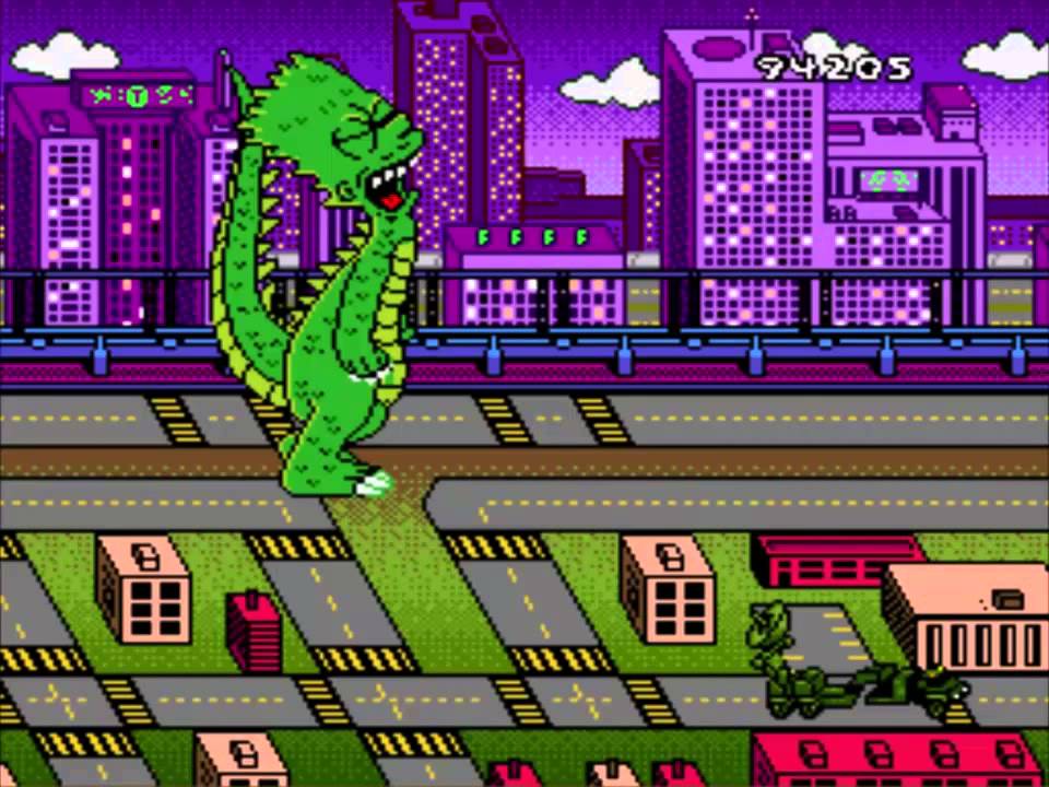 [Sega Genesis] - Bart's Nightmare - Green Door - Bartzilla