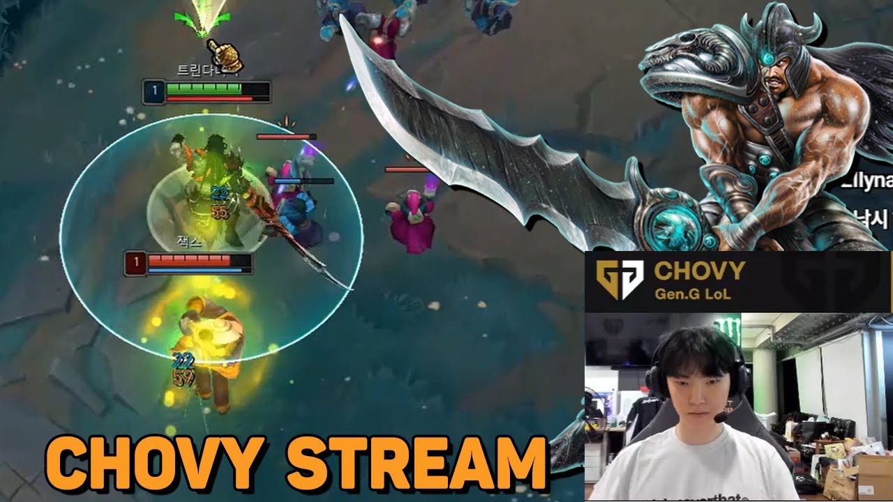 GENG Chovy Stream Tryndamere vs KR Challenger Jax Engsub