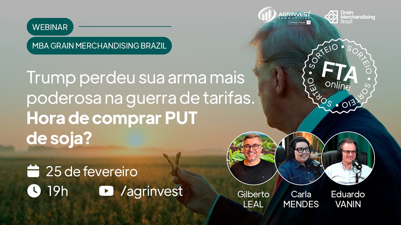 Webinar Trump perdeu sua arma mais poderosa na guerra de tarifas. Hora de comprar PUT de soja?