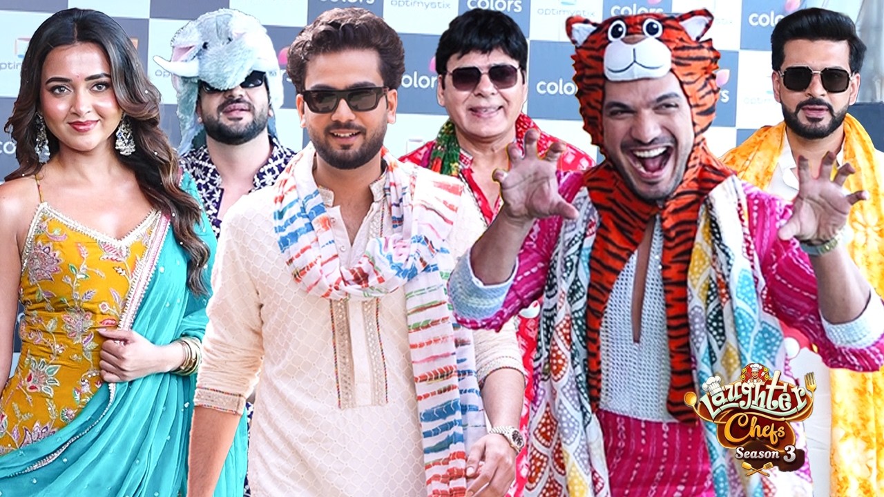 Elvish Yadav,Arjun Bijlani,Aly Goni,TejRan At Laughter Chefs S3 Sets 