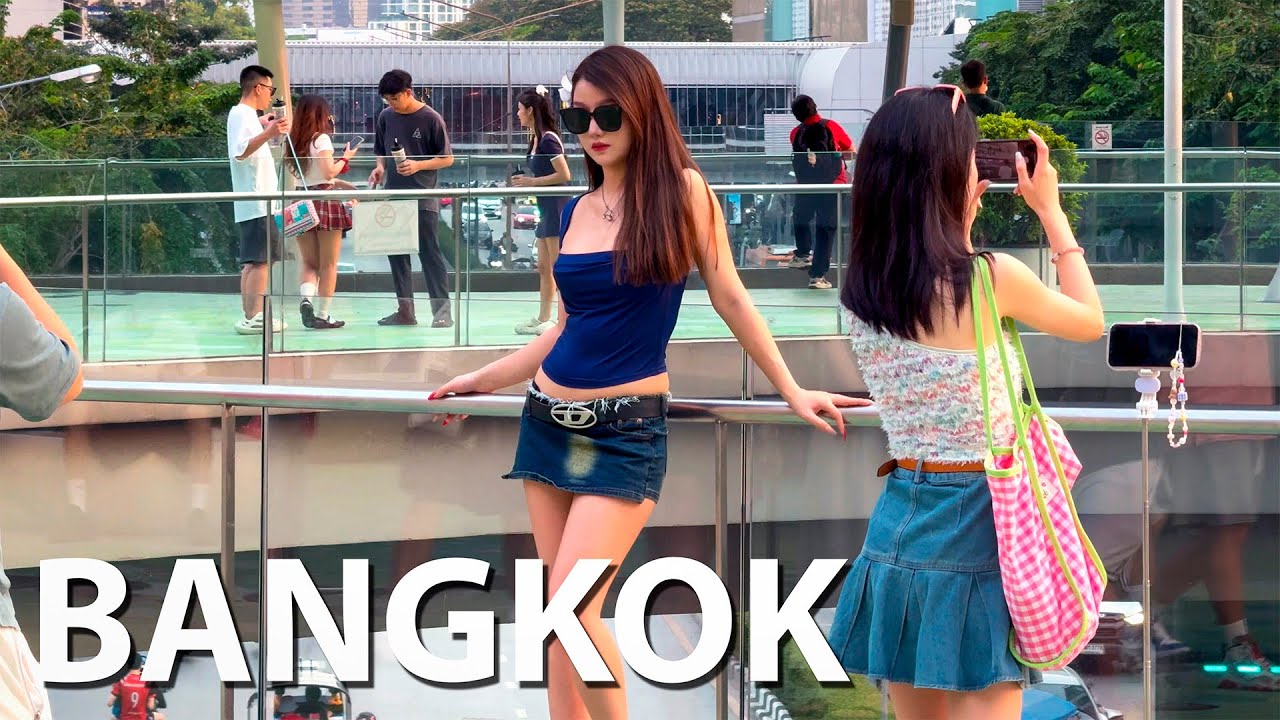 Life of People in Bangkok City Street Scenes Thailand 4K🇹🇭