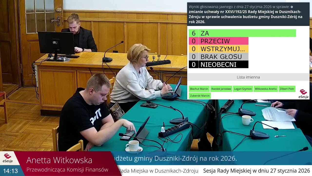 Komisja Finansów Rady Miejskiej w dniu 27.01.2026 r.