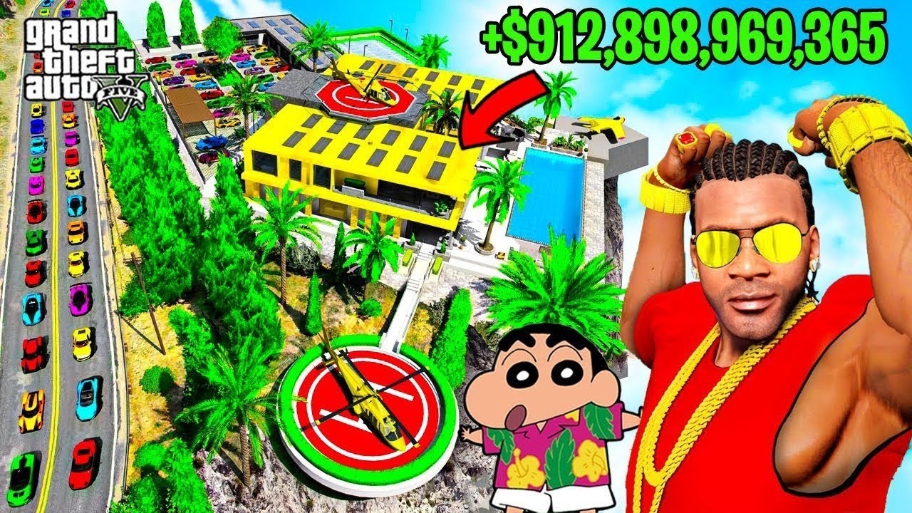 Franklin Kicked Shinchan AND Chop From House And Become Billionaire In GTA 5 // SumitOP