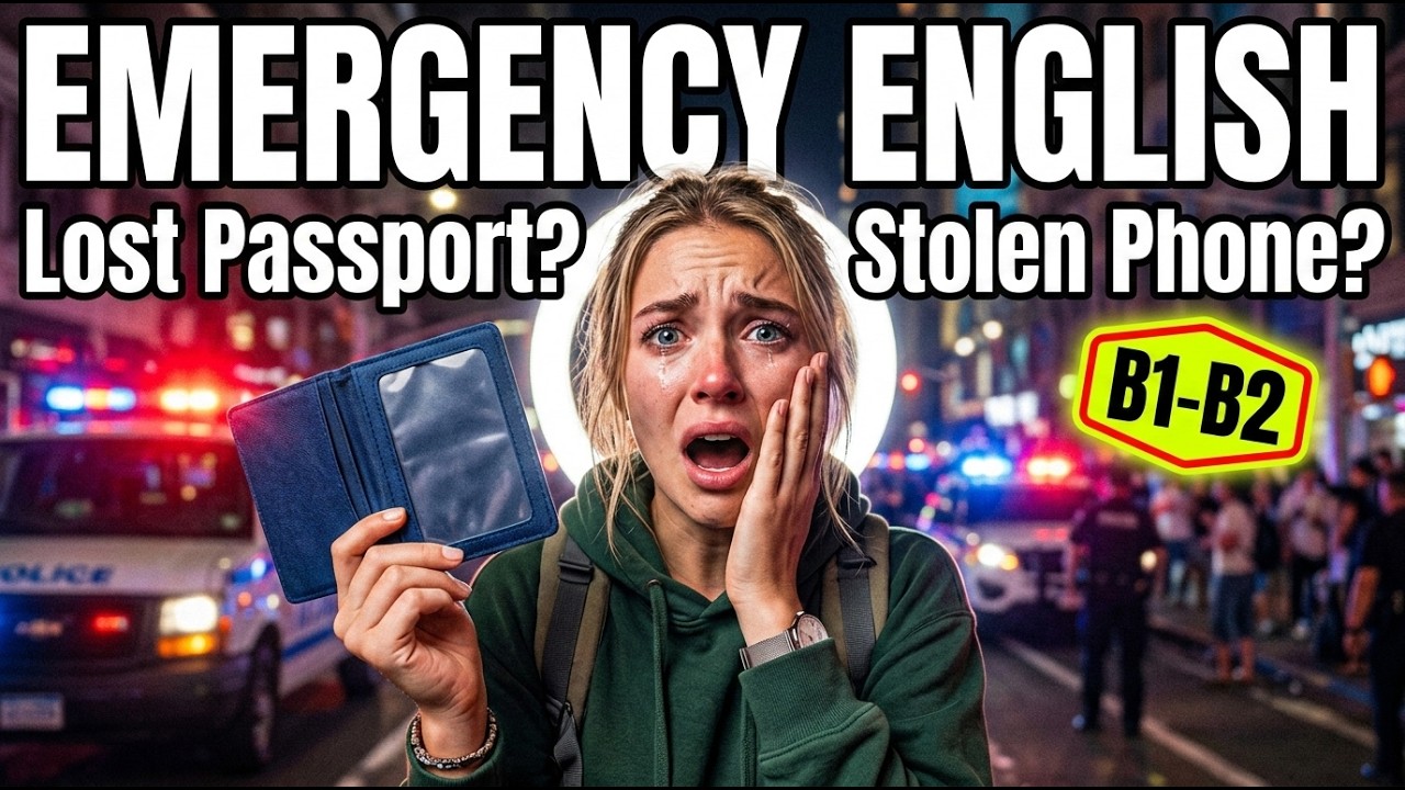 Emergency Travel English: Lost Passport, Stolen Phone, Feeling Unwell (B1–B2)