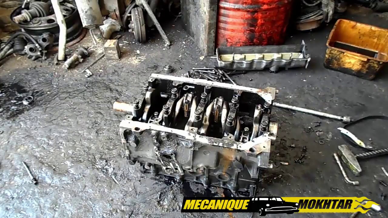 Moteur, mitsubishi L200 - تفكيك محرك ميتسوبيشي لبيعه قطع غيار مستعملة / mecanique automobile