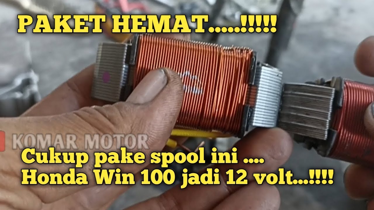 CARA RUBAH HONDA WIN 100 DARI 6VOLT KE 12 VOLT || ganti spol honda bebek