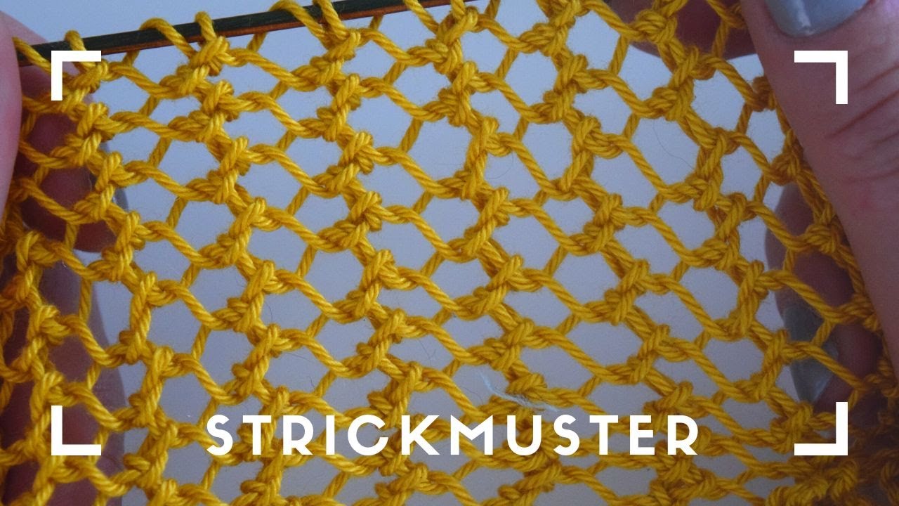 Super einfaches Netzmuster stricken, Strickmuster