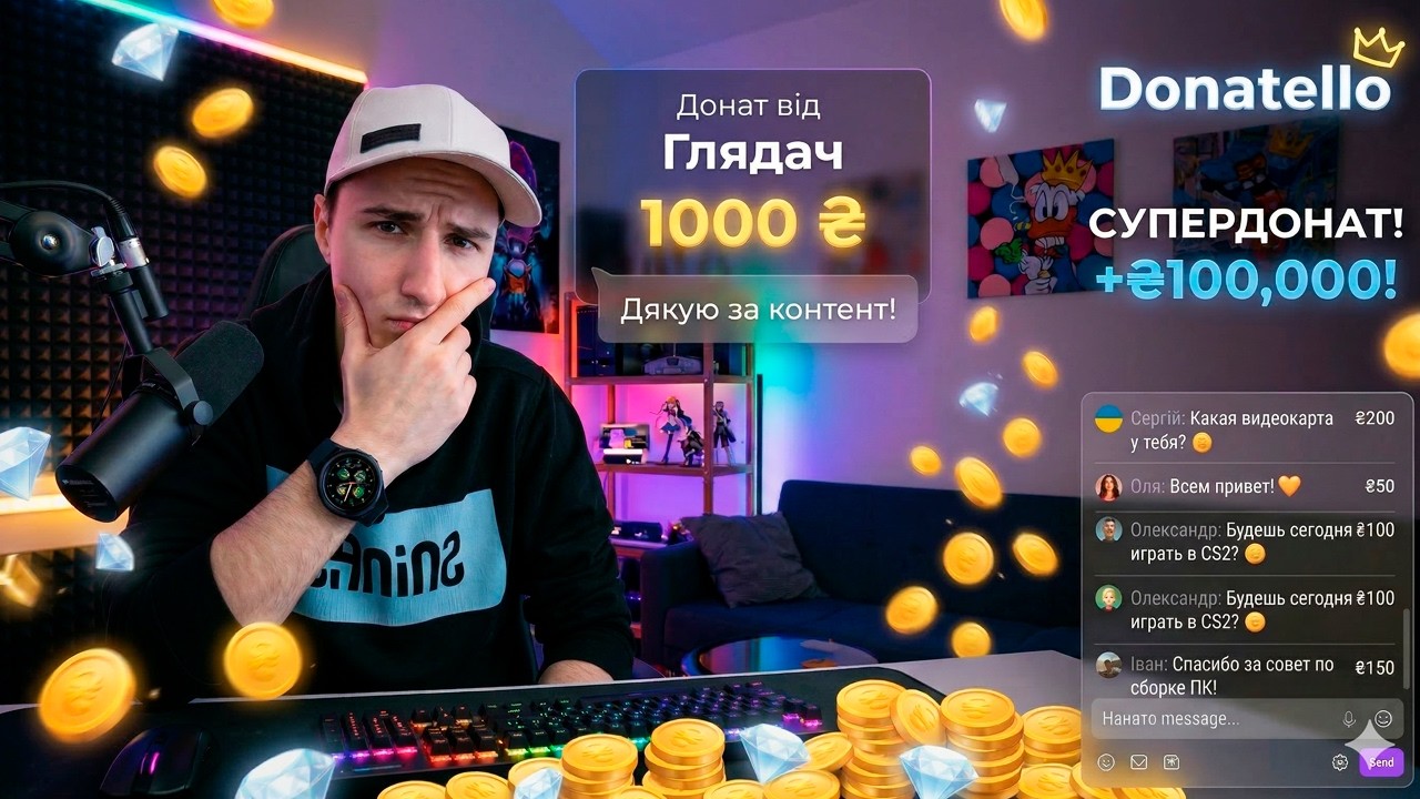 НОВЫЙ DONATELLO 2026! 🚀 Донат сайт с ИИ-модерацией, графиками света и настройка с нуля