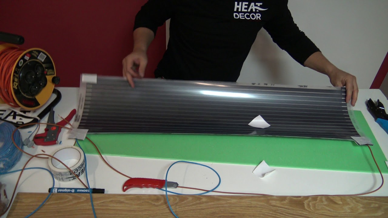 Folia grzewcza 220 W/m2 Heat Decor sposób montażu oraz test rozgrzewania | heatdecor.com