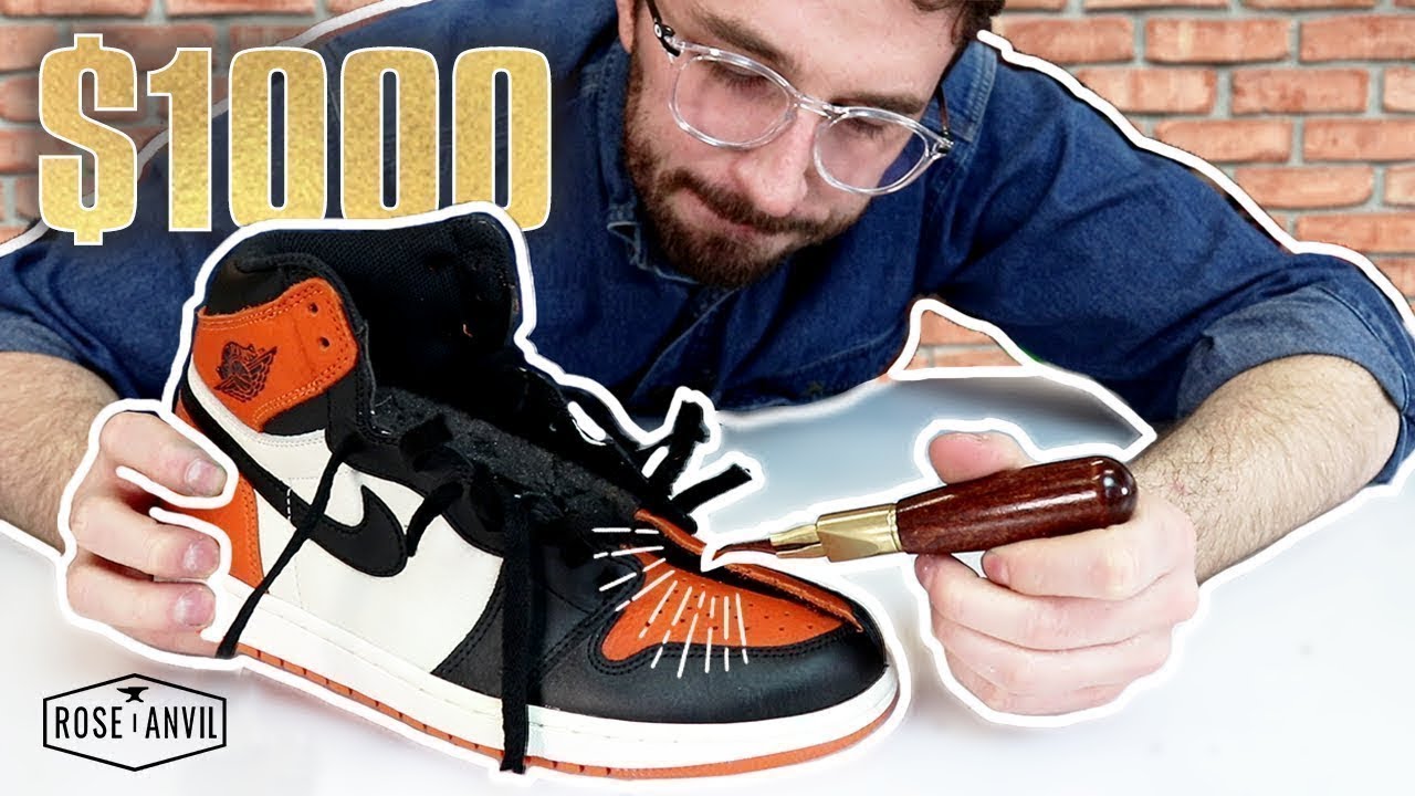 $1000 Jordans (CUT IN HALF) - 100,000 Subscriber Video - Shattered Backboard 1.0