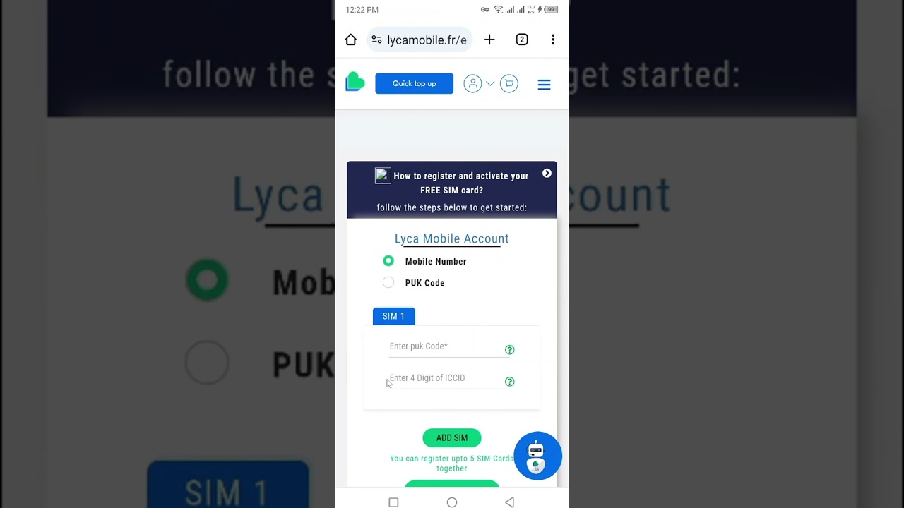 Активировать SIM-карту LycaMobile
