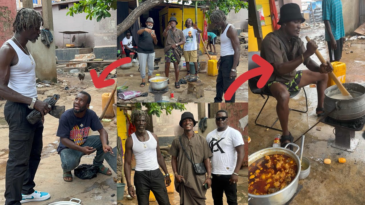 Unbelievable Father’s Day🎉How Gunshot & LionKing 🦁Prepared Banku & Garden Eggs Stew for the Street🔥