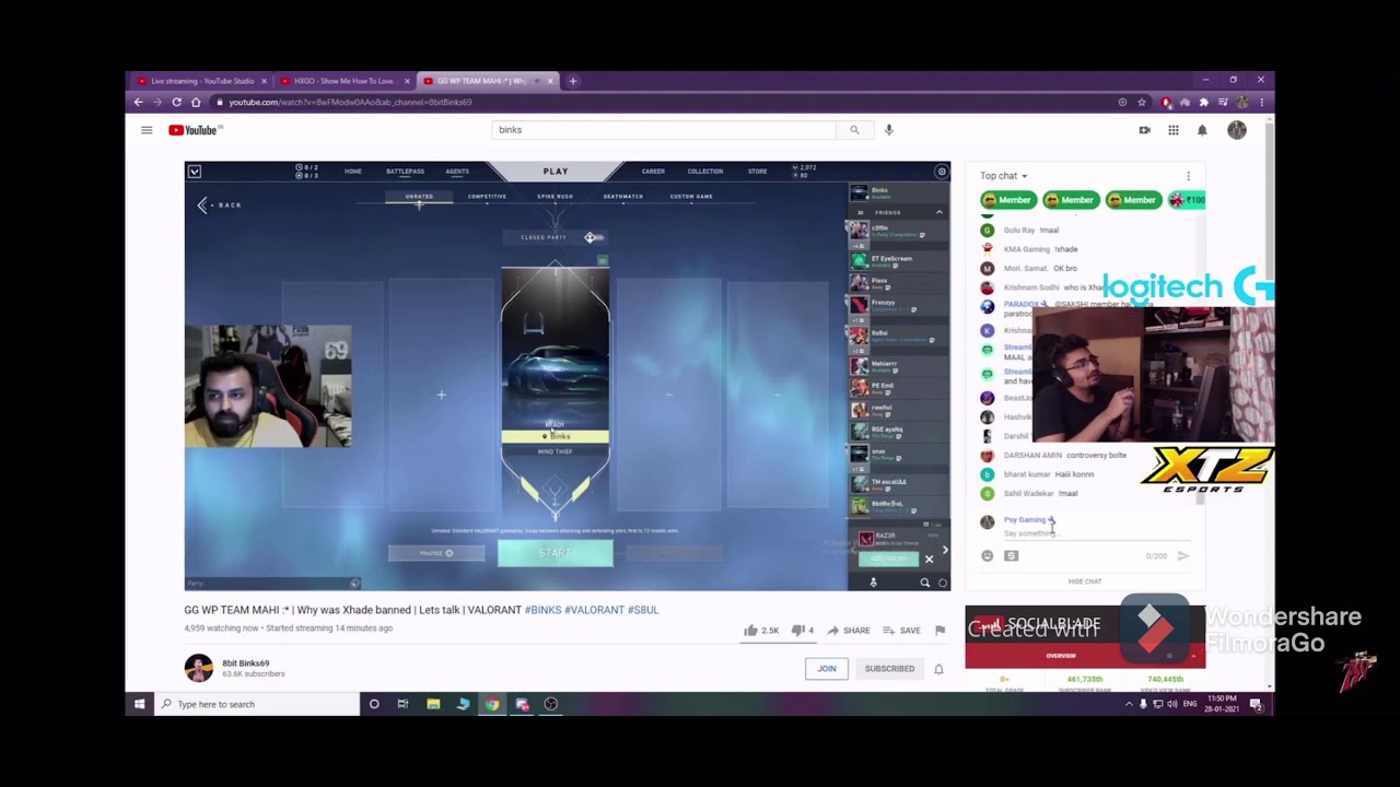 Xhade hacking in Valorant exposed on stream by @binks69 ft Psy pov