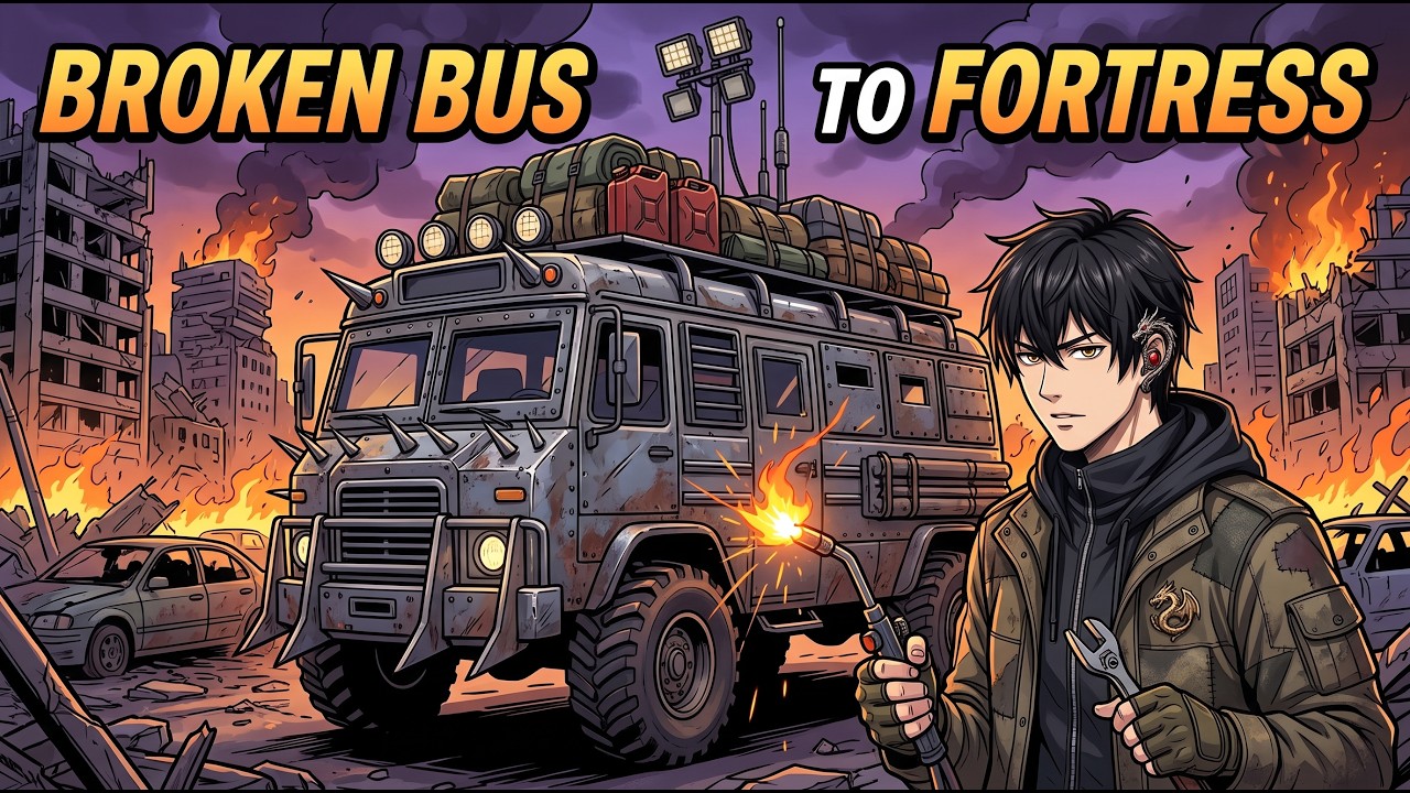 When the Virus Broke Out, He Crushed Through Zombie Hordes With His Upgraded Base Vehicle
