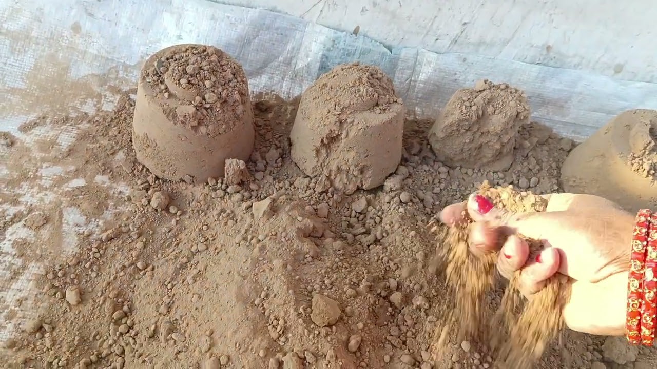 Soft texture  mud crumbling enjoy 