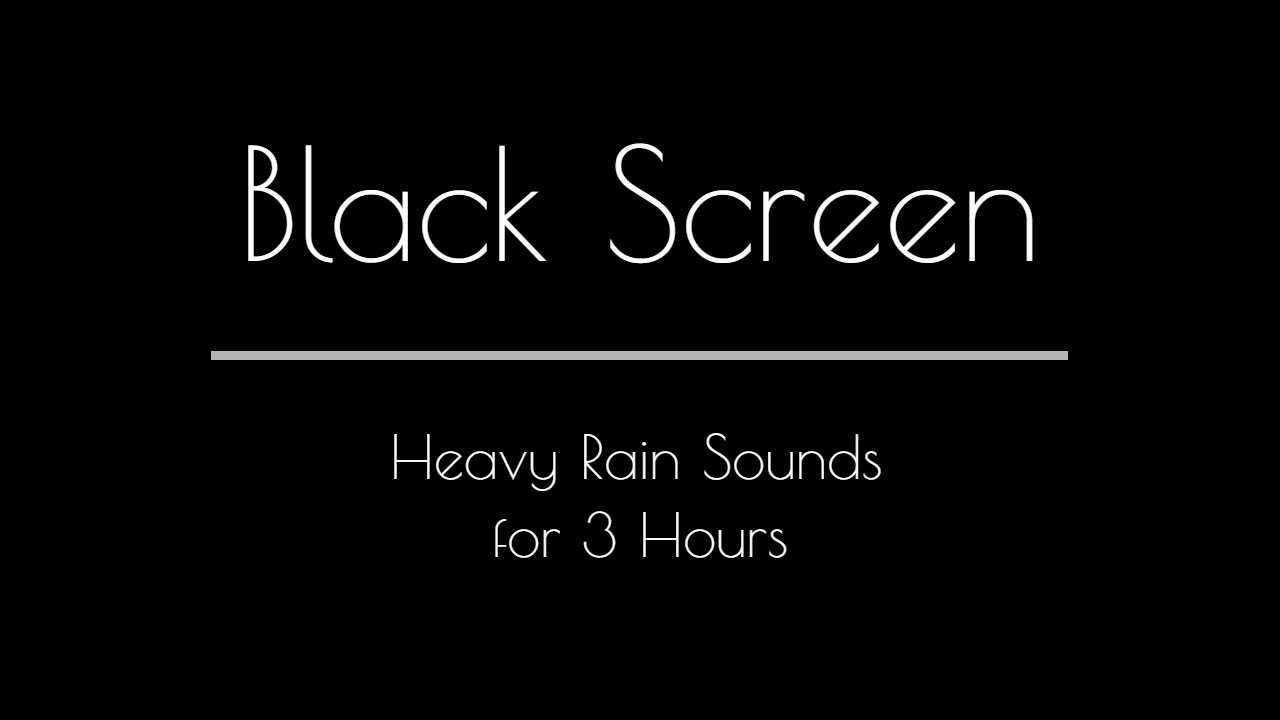 Heavy Rain and Thunder Sounds for Sleeping & Relaxation DARK SCREEN | Black Screen Rain Sounds