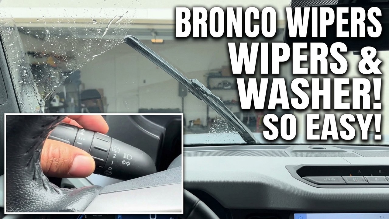 Ford Bronco – How to Turn On & Off Windshield Wipers, Windshield Washer